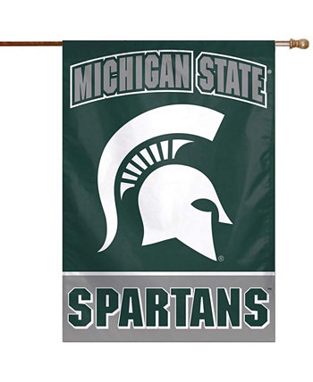 Односторонний вертикальный баннер с основным логотипом компании Multi Michigan State Spartans 28 дюймов x 40 дюймов Wincraft