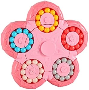 MEIEST Rotating Magic Bean Cube Spinner,2 in 1 Funny Beads Puzzle Educational Toys,Fidget Hand Sensory Toy,Ideal Party FavorOffice Desk Toys MEIEST