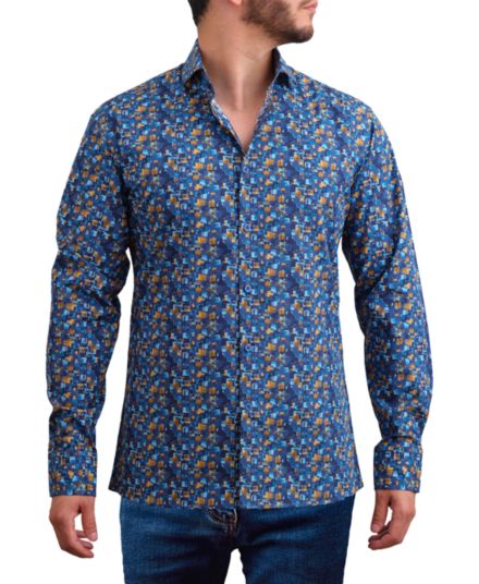 Рубашка Modern Fit с абстрактным принтом Saryans Arthur