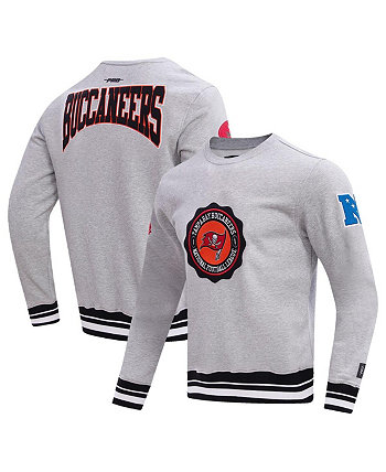 Мужской пуловер с эмблемой Heather Grey Tampa Bay Buccaneers Crest Emblem Pro Standard