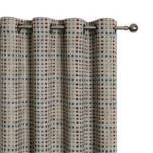 Kate Aurora 2 Piece Multi Color Modern Contempo Abstract Chenille Light Filtering Grommet Top Curtains Kate Aurora
