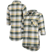 Женская фланелевая ночная рубашка Concepts Sport зеленого/золотого цвета Oakland Athletics Accolade Unbranded