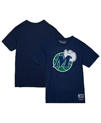 Мужская темно-синяя рваная футболка с логотипом в винтажном стиле Dallas Mavericks Big and Tall Hardwood Classics Mitchell & Ness