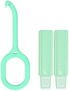 HEMILAB® 2 in 1 Aligner Remover Tool & Chewies for Invisalign Braces, Trays, Compatible with Aligners, Retainers, Dentures with Brush- 4 Colors HEMILAB