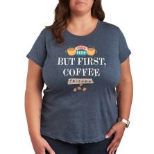 Plus Friends But First Coffee Graphic Tee Licensed Character