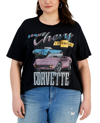 Модная футболка больших размеров с рисунком Chevy Corvette Love Tribe