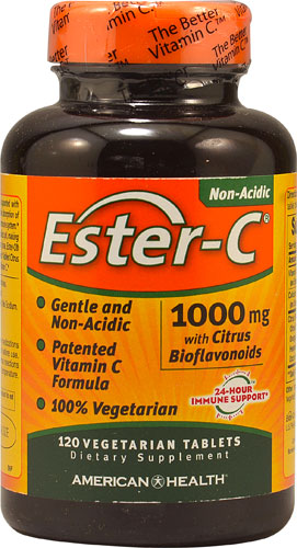 Ester-C с цитрусовыми биофлавоноидами - 1000 мг - 120 вегетарианских таблеток - American Health American Health