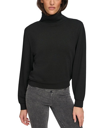 Женская флисовая водолазка, пуловер с длинными рукавами, толстовка Marc New York