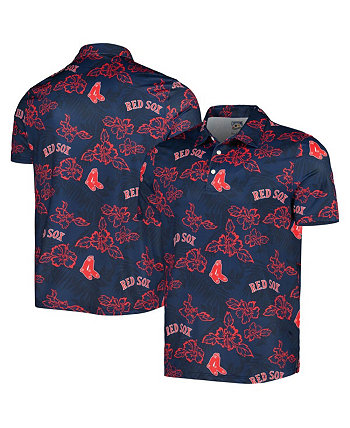 Мужская темно-синяя рубашка-поло с принтом Boston Red Sox Cooperstown Collection Puamana Reyn Spooner
