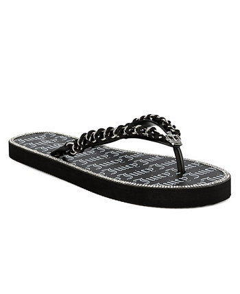 Женские Сандалии на плоской подошве Juicy Couture Spacey 2 Chain Detail Flip Flop Juicy Couture