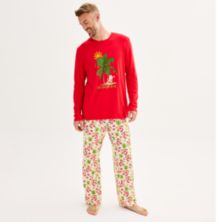 Men's Jammies For Your Families® Santa On Holiday Top & Bottoms Pajama Set Jammies For Your Families
