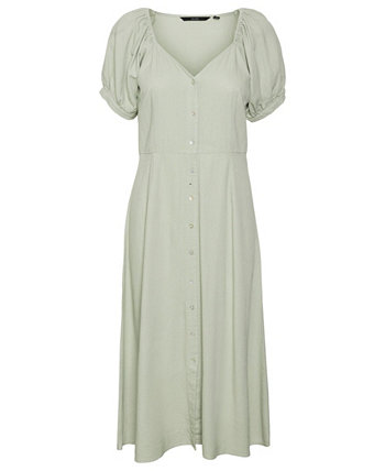 Женское платье-рубашка Jesmilo с короткими рукавами из телячьей кожи VERO MODA