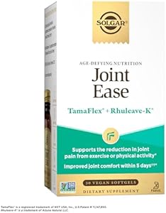 Solgar Joint Ease Age-Defying Nutrition for Men & Women—Support Joint Health with Boswellia and Turmeric Extracts, Vitamins D & C, One Softgel Daily, Vegan, Dairy, Soy and Gluten Free, 30 Servings (Порции) Solgar