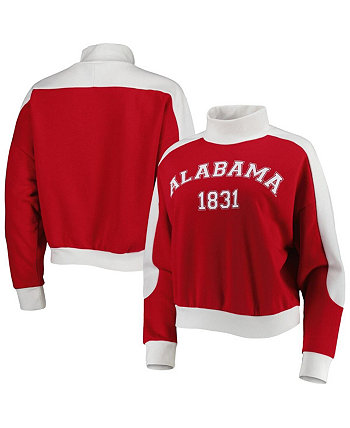 Женский свитшот-пуловер Crimson Alabama Crimson Tide Make it a Mock Sporty Gameday Couture