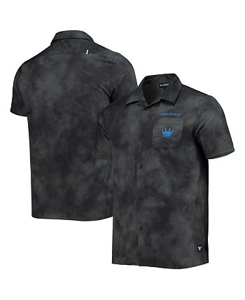 Мужская черная рубашка на пуговицах Charlotte FC Abstract Cloud The Wild Collective