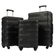 Merax Hardshell Luggage Sets 3 Pcs Spinner Suitcase With Tsa Lock Lightweight 20''24''28'' Merax