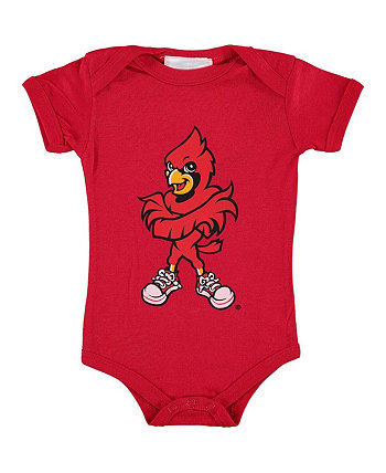 Красный боди Louisville Cardinals с большим логотипом для мальчиков и девочек для младенцев Two Feet Ahead