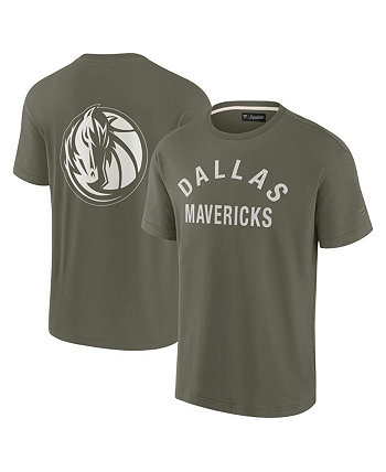 Men's and Women's Olive Dallas Mavericks Elements Super Soft Short Sleeve T-Shirt Fanatics Signature