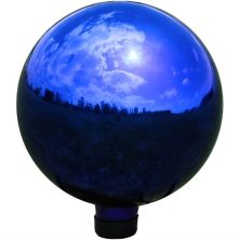 Sunnydaze Blue Mirrored Surface Gazing Globe Ball - 10-Inch Sunnydaze Decor