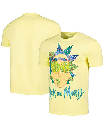 Men's Yellow Rick And Morty Graphic T-shirt Freeze Max
