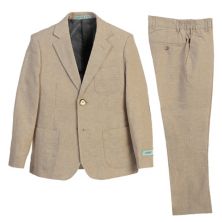 Gioberti Kids Linen Suit Set Jacket And Dress Pants Gioberti
