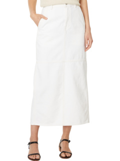 Denim Carpenter Maxi Skirt in Tile White Madewell