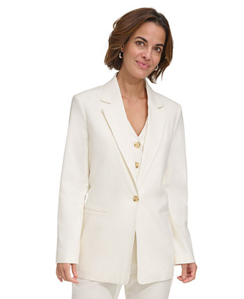 Женский пиджак с длинными рукавами на одной пуговице DKNY