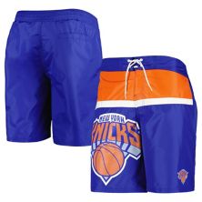 Men's G-III Sports by Carl Banks Blue New York Knicks Sea Wind Swim Trunks G-III Sports by Carl Banks