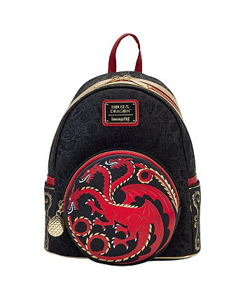Мужской и женский мини-рюкзак House of the Dragon House Targaryen Sigil с принтом по всей поверхности Loungefly