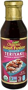 Organic Asian Fusion Sesame Teriyaki Sauce - Asian General Tso's Organic Teriyaki Sauce - USDA Organic, Non-GMO Project Verified, Gluten Free, Kosher Parve, Made In USA, 15 Oz (1 Pack) Asian Fusion