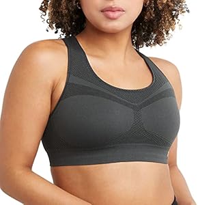 Champion Women's Sports Bra, Infinity Racerback, Moderate Support, Seamless Sports Bra for Women Champion