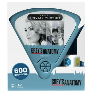 TRIVIAL PURSUIT Grey's Anatomy, Trivia Game from The Hit Hospital Drama TV Series, 600 Questions & Die in Travel Container, Officially Licensed Grey's Anatomy Merchandise & Collectible USAopoly