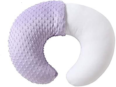 Nursing Pillow and Positioner, Breastfeeding, Bottle Feeding, Baby Sitting Support, Tummy Time Support for Baby Boys and Girls, Propping Baby Pillow (Naked Pillow) QUENESS