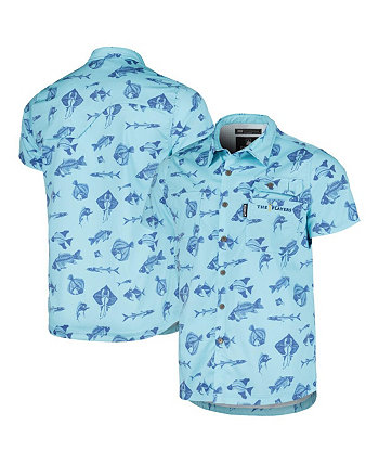 Мужская синяя рубашка на пуговицах THE PLAYERS Fishing Tri-Blend Flomotion