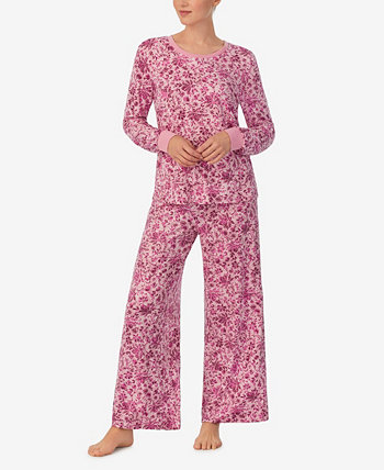 Women's 2 Piece Long Sleeve Pajama Set with Long Pants Ellen Tracy