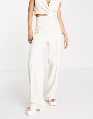 Kyo The Brand high waist baggy pants in cream - part of a set KYO