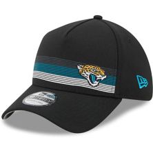 Men's New Era Black Jacksonville Jaguars Flawless Stripe 39THIRTY Flex Hat New Era