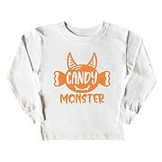 Candy Monster Horns Glitter Youth Long Sleeve Graphic Tee The Juniper Shop