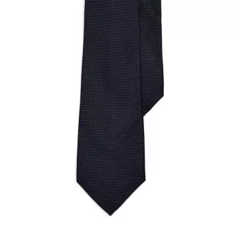 Шелково-льняной тканый галстук Ralph Lauren