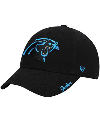 Женская черная регулируемая шляпа Carolina Panthers Miata Clean Up Secondary '47 Brand