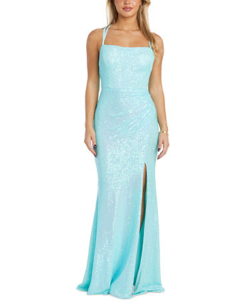 Women's Iridescent Sequined Strappy-Back Gown Nightway