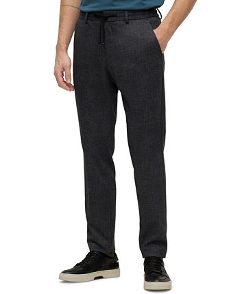 Мужские облегающие брюки из эластичного трикотажа с микро-рисунком BOSS BOSS