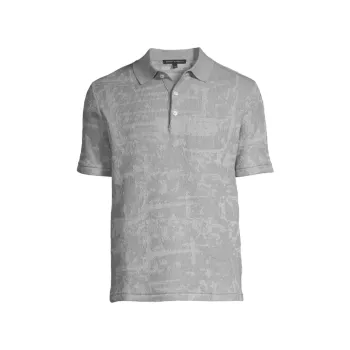 Russo Cotton Jacquard Slim-Fit Polo Shirt ROBERT BARAKETT