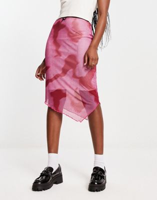Розовая юбка миди асимметричного кроя Daisy Street Daisy Street