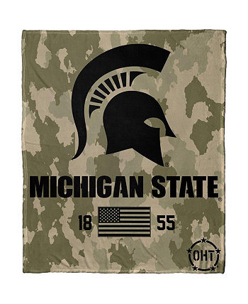 Michigan State Spartans OHT Military-Inspired Appreciation Silk Throw Blanket Northwest Company