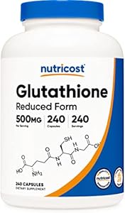 Nutricost Glutathione Capsules 500mg, 240 Capsules - Gluten Free, Non-GMO Nutricost