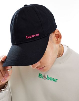 Barbour x ASOS baseball cap in black Barbour