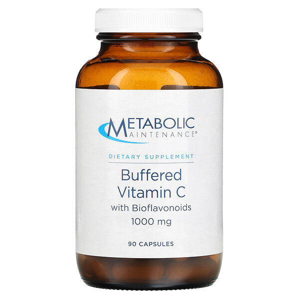 Буферизованный витамин С с биофлавоноидами, 1000 мг, 90 капсул Metabolic Maintenance
