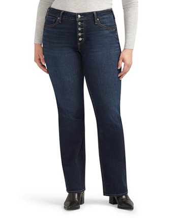 Узкие джинсы Suki со средней посадкой и пышным кроем размера плюс Silver Jeans Co.