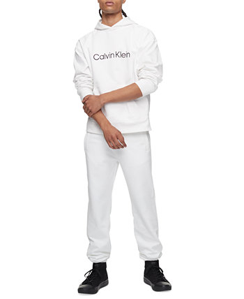 Мужские брюки-джоггеры из ткани френч терри с вышитым логотипом Calvin Klein